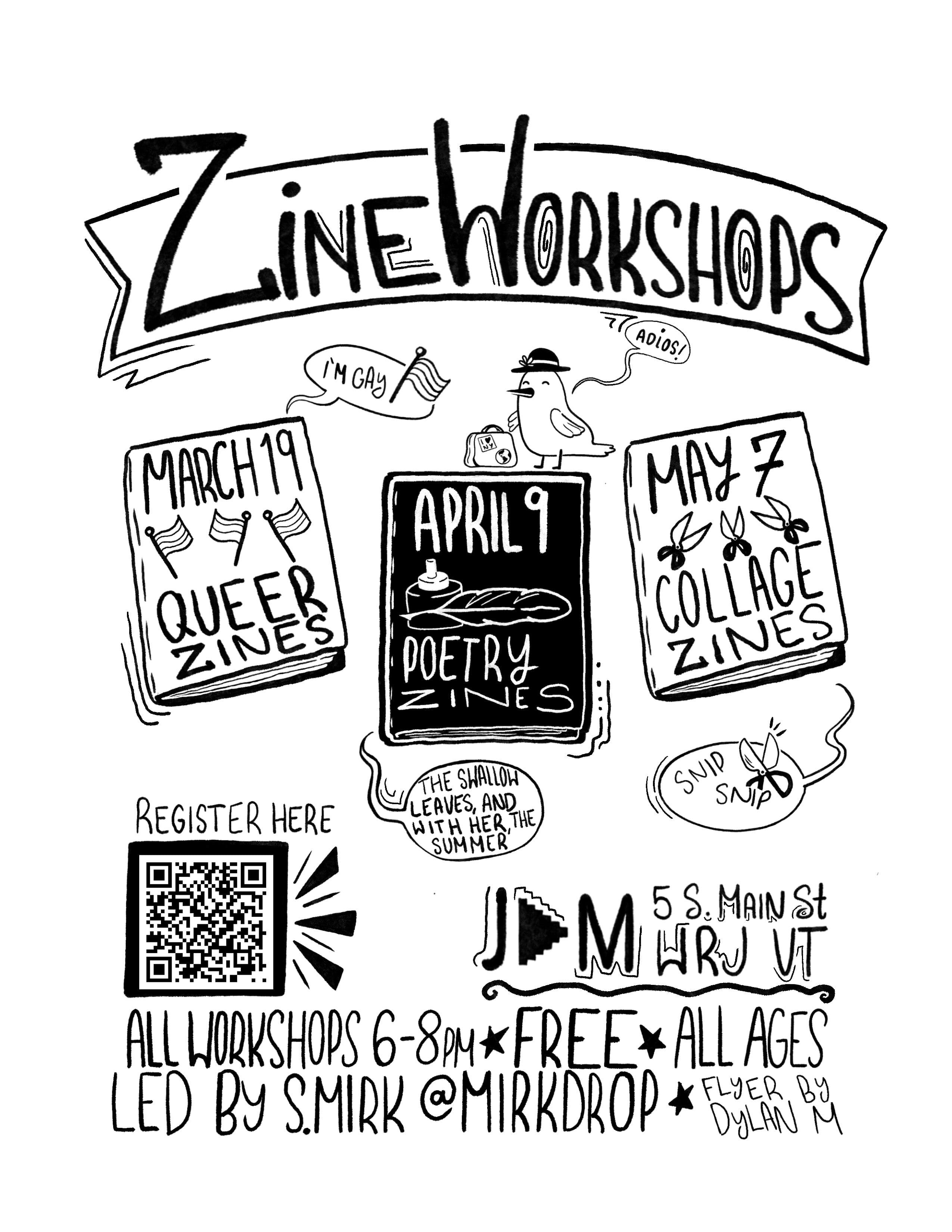 zine workshops flyer