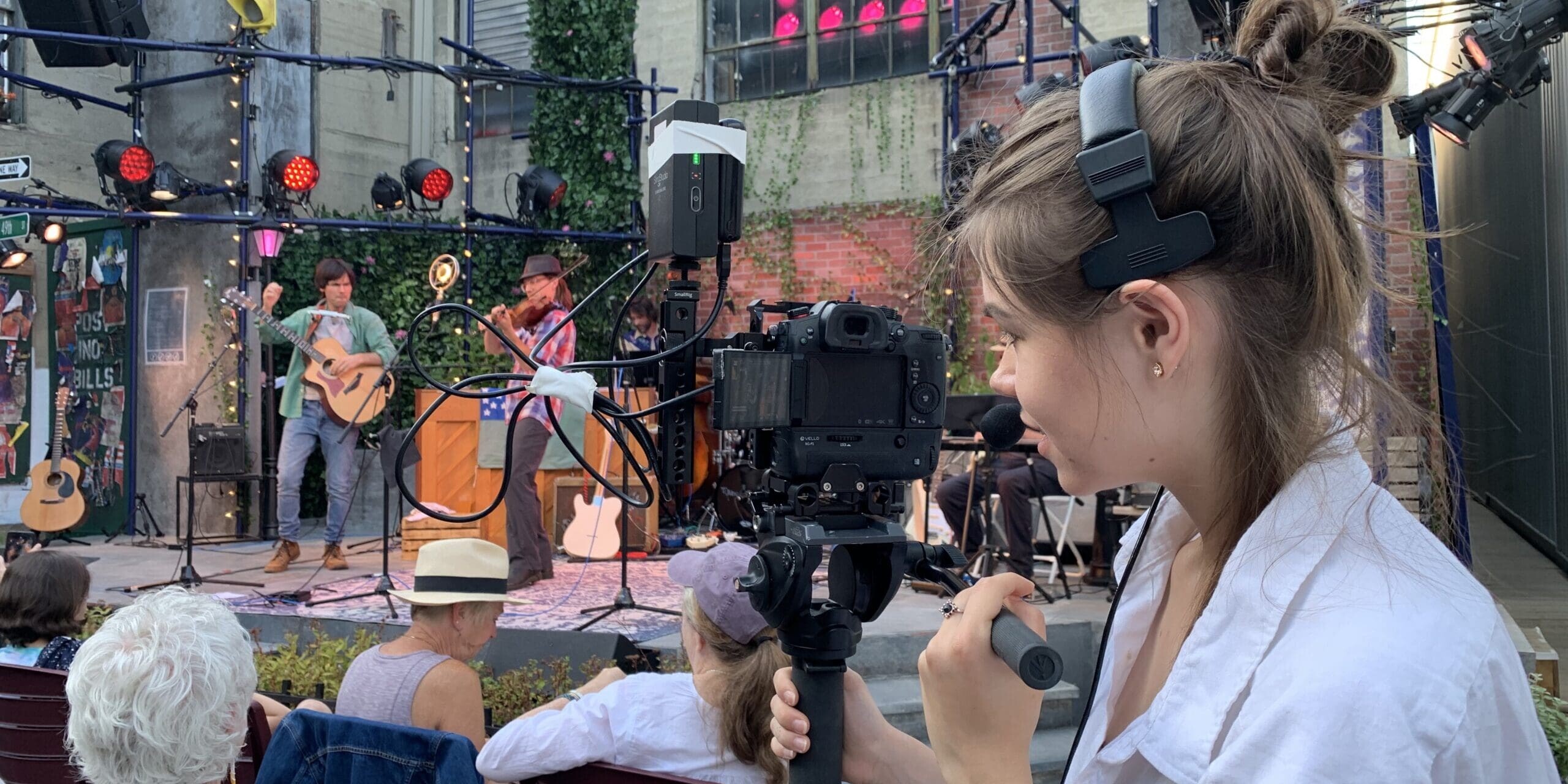 Copy of JAM volunteer Polly Chesnokova on camera Riverfolk2022